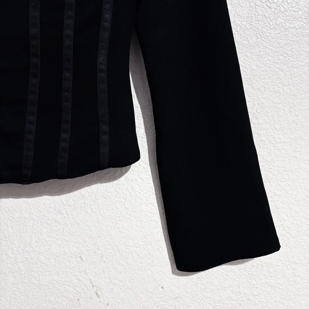 Reformation Amina Corset Bustier Long Sleeve Top in Black - Picture 8 of 10